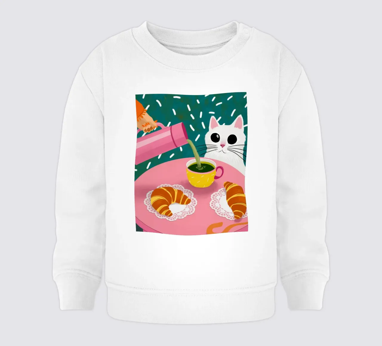 Colazione rosa parigina felpa neonato da Hollow Years