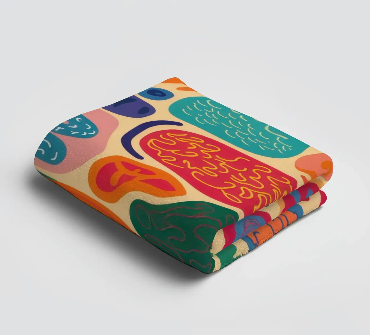 Colorful Pebble Pattern towel by Sentinel Glow