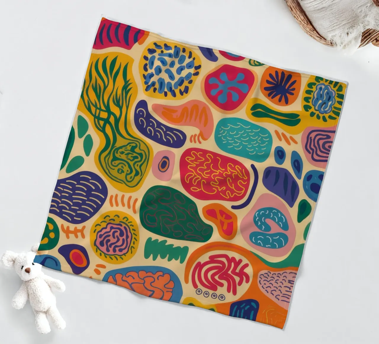 Colorful Pebble Pattern fleece blanket by Sentinel Glow