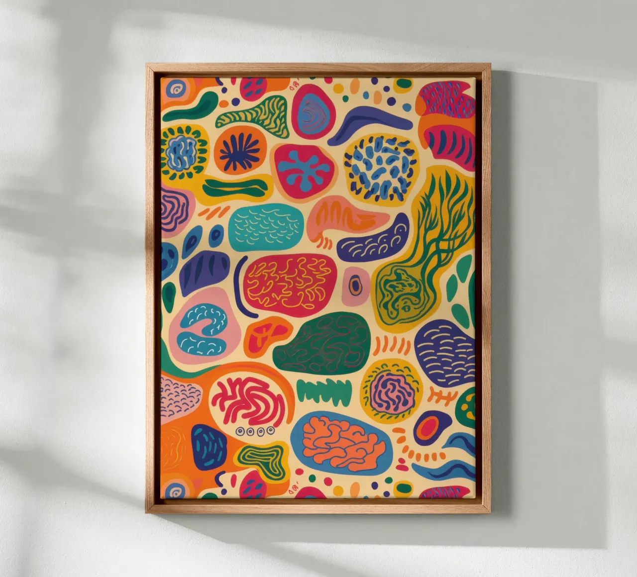 Colorful Pebble Pattern canvas by Sentinel Glow