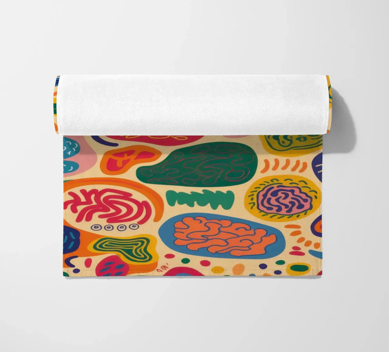 Colorful Pebble Pattern beach towel by Sentinel Glow