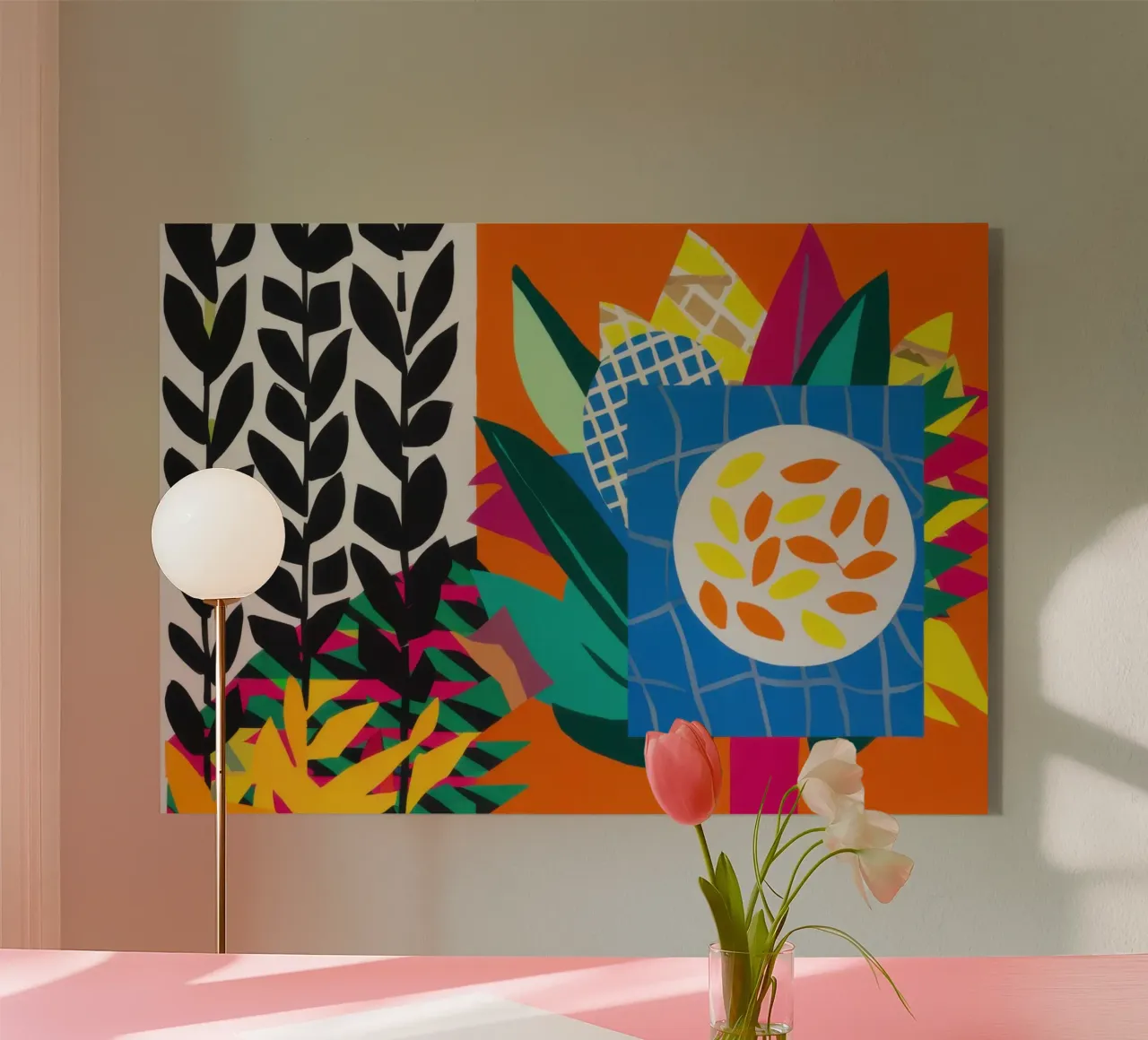 Bicolor Pattern Diptych acrylic glass by Arcane Lines