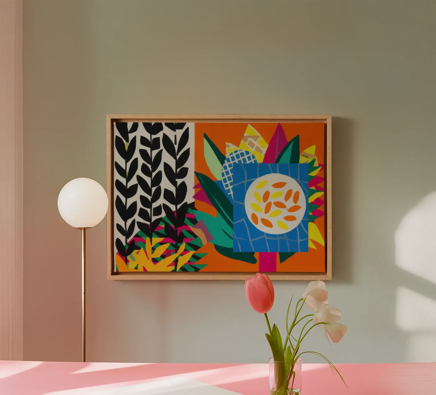 Bicolor Pattern Diptych canvas by Arcane Lines