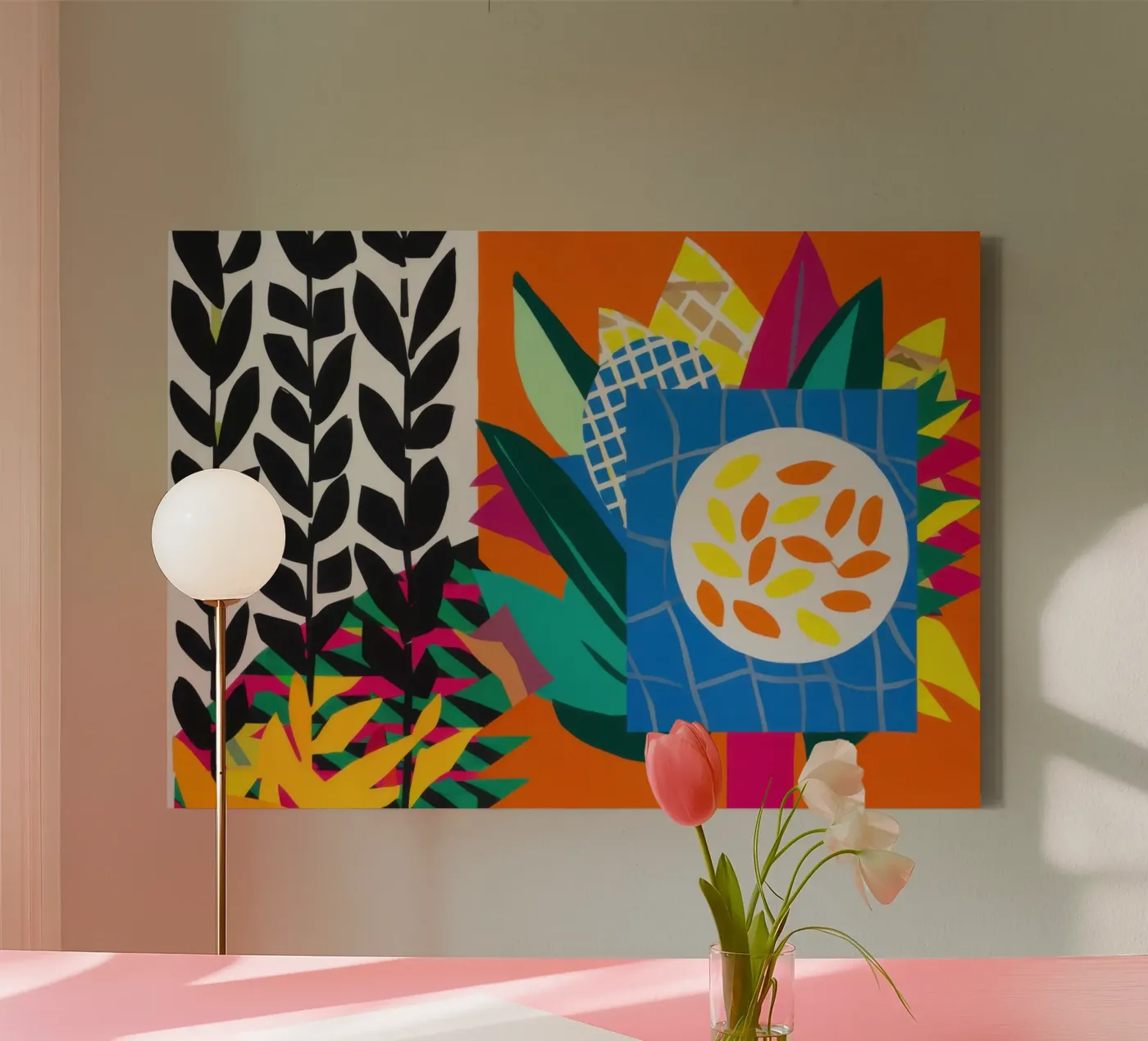 Bicolor Pattern Diptych canvas by Arcane Lines