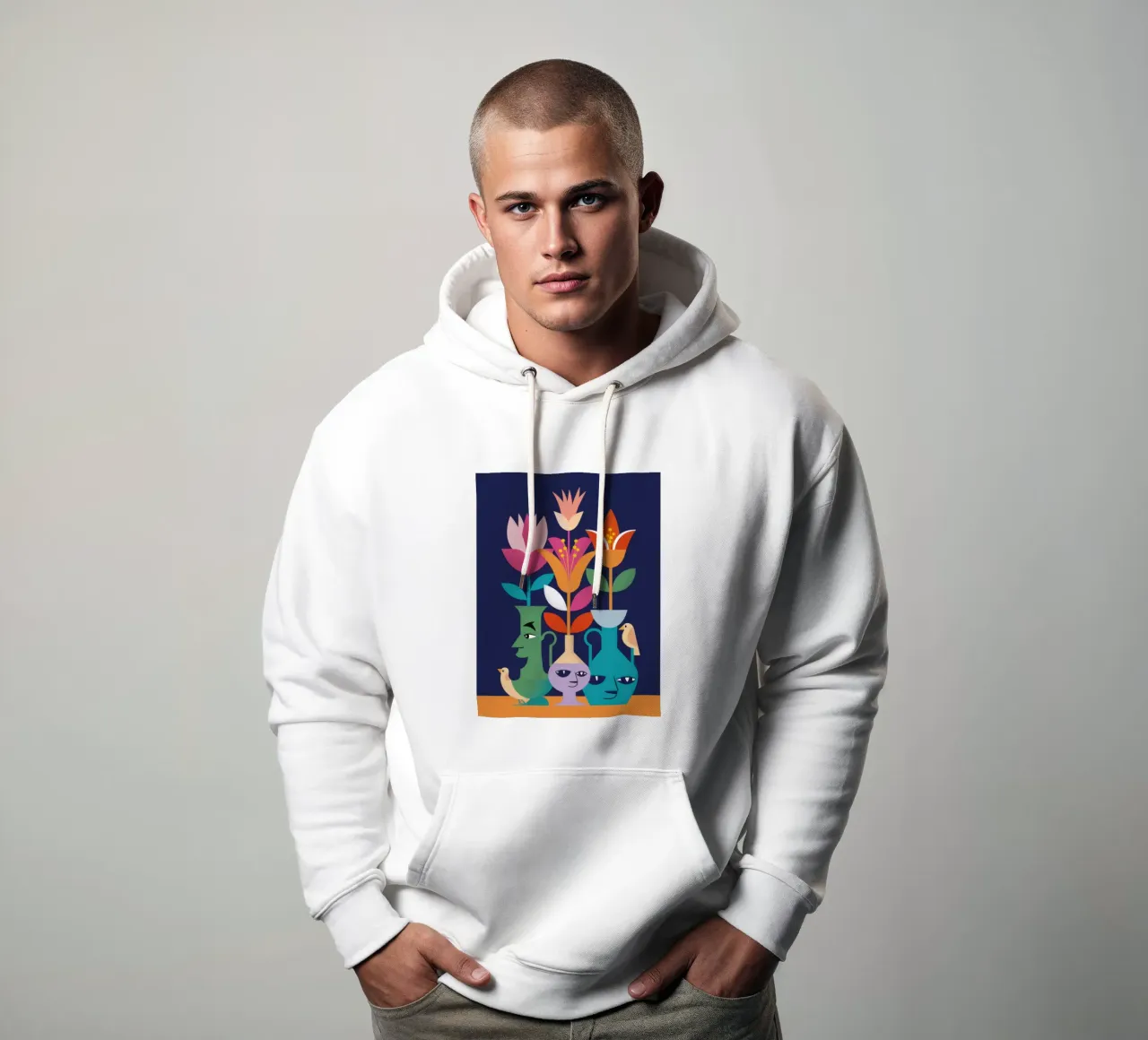 Folklore Tulip Gathering hoodie by Mossy Pigment