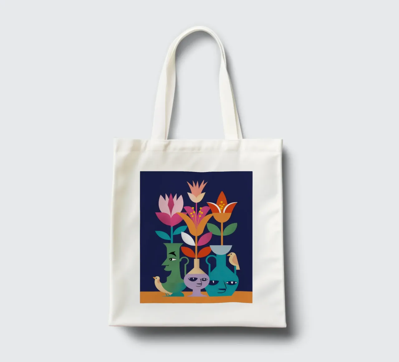 Folklore Tulip Gathering tote bag by Mossy Pigment