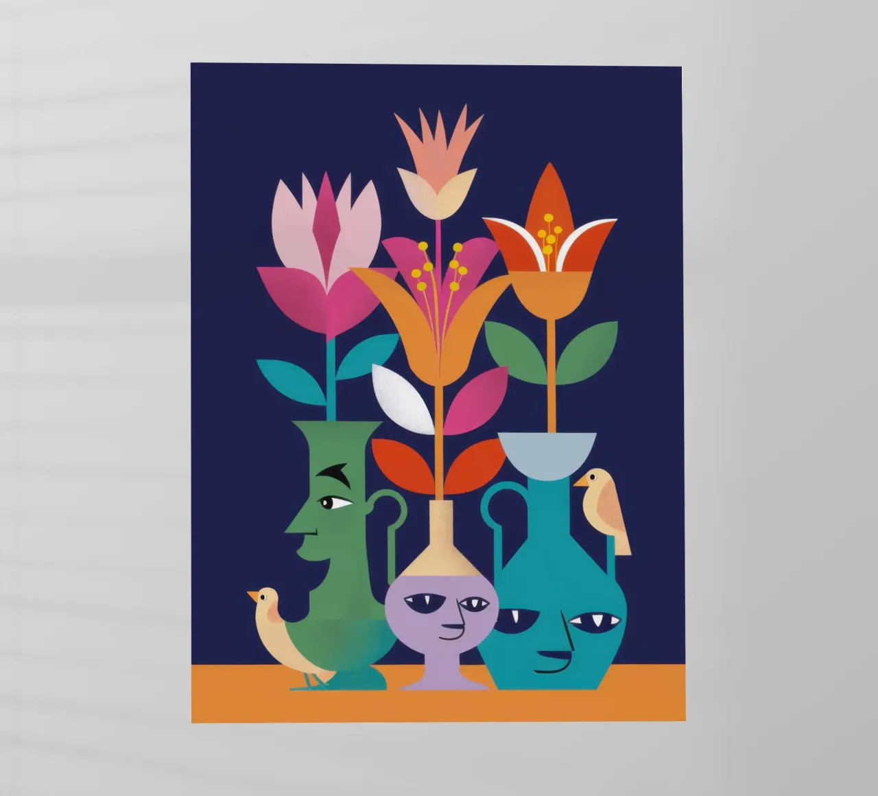 Folklore Tulpensammeln Backlit Folie von Mossy Pigment