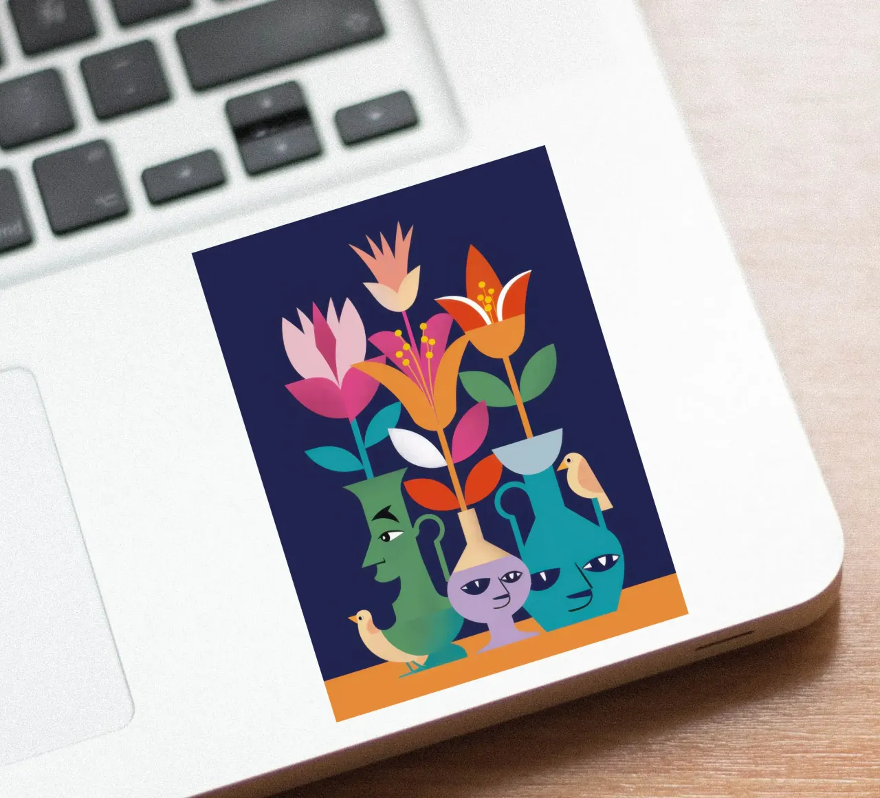 Folklore Tulip Gathering sticker by Mossy Pigment