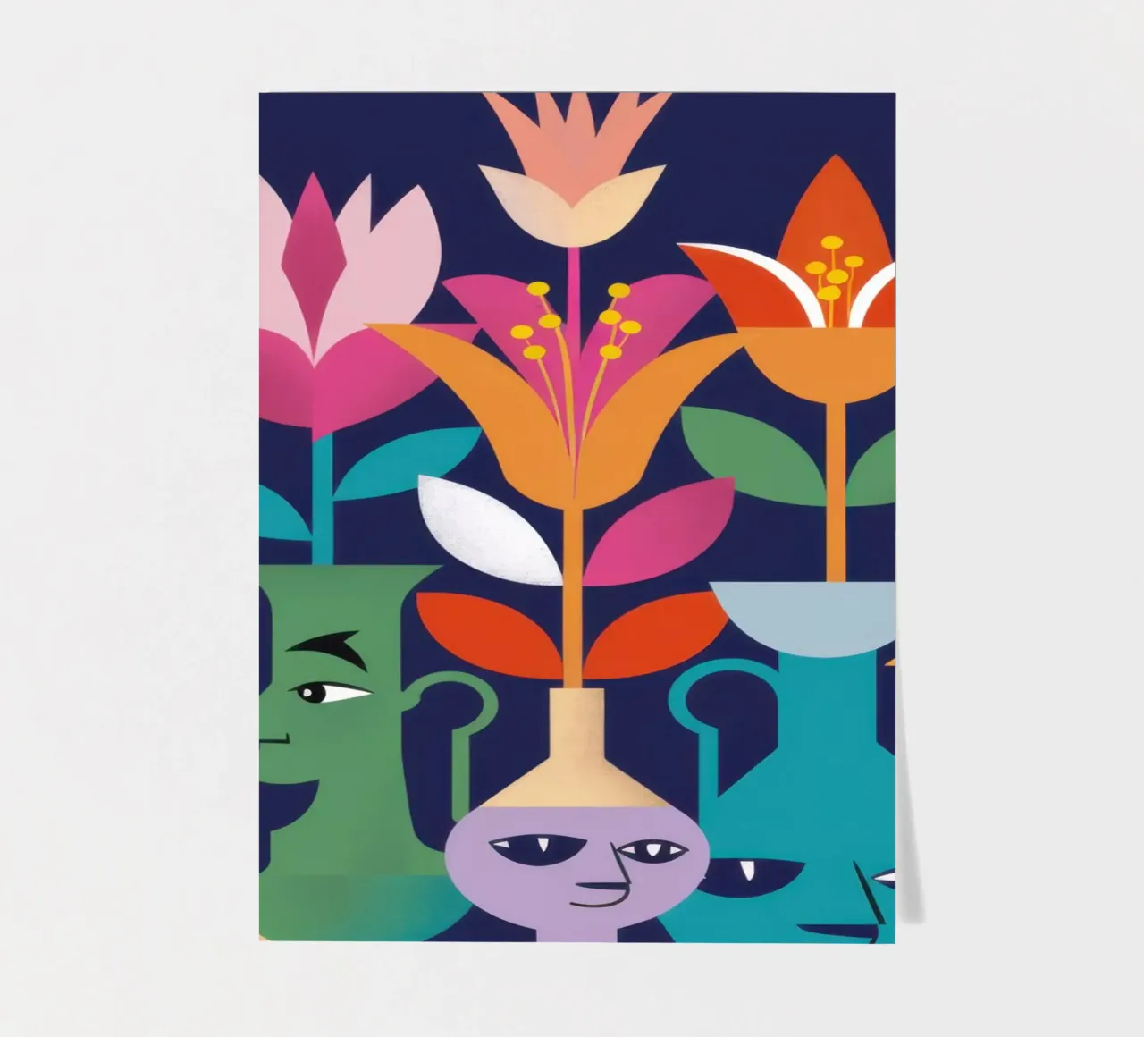 Folklore Tulip Gathering sticker sheet by Mossy Pigment