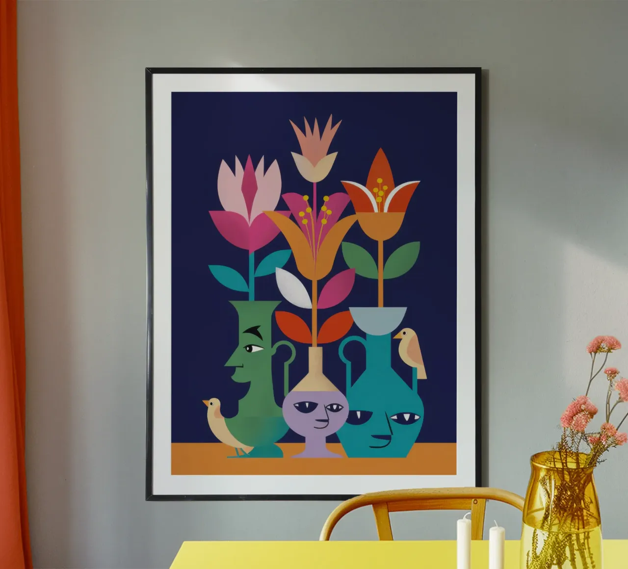Folklore Tulip Gathering hahnemühle by Mossy Pigment