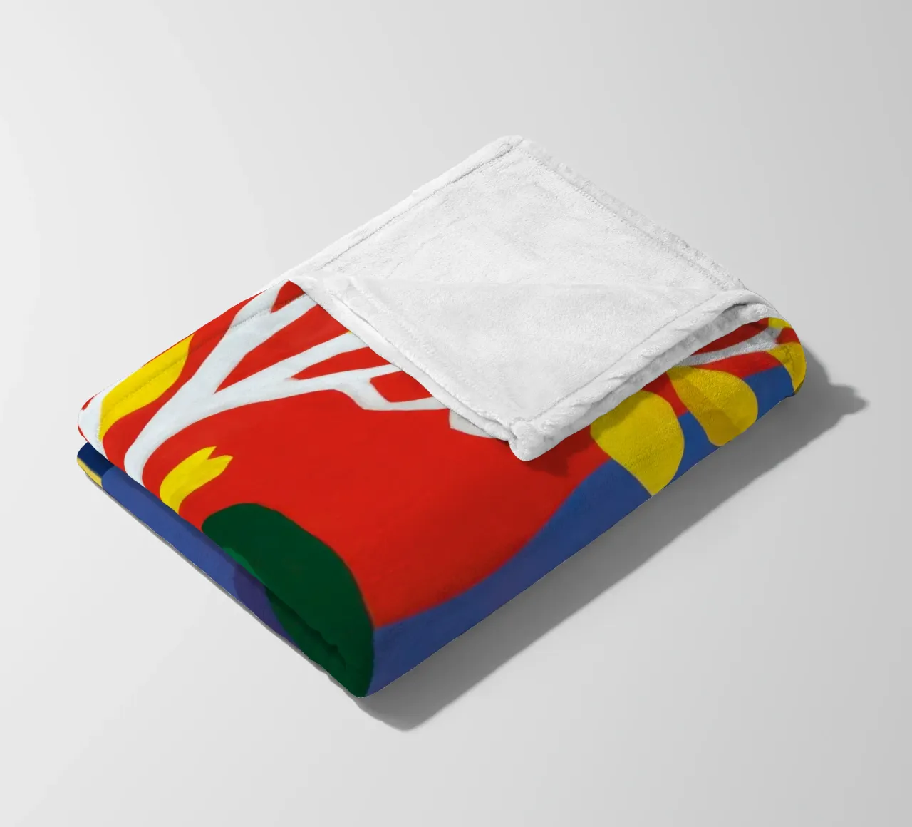 Chromatic Lemon Stillness fleece blanket by Arcane Lines