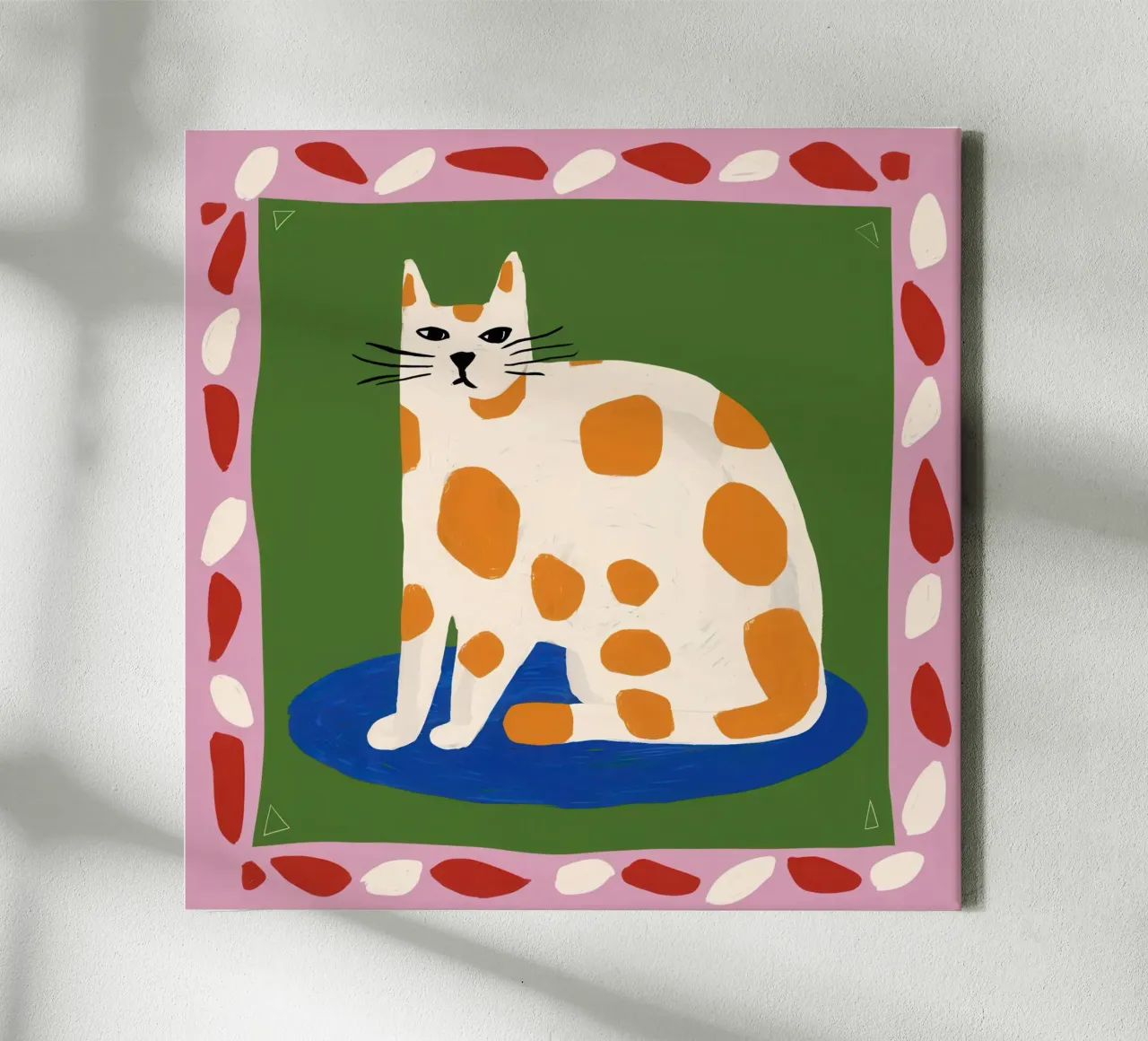 Ingelijste Ocelot Weelde canvas met Baklijst van Mossy Pigment