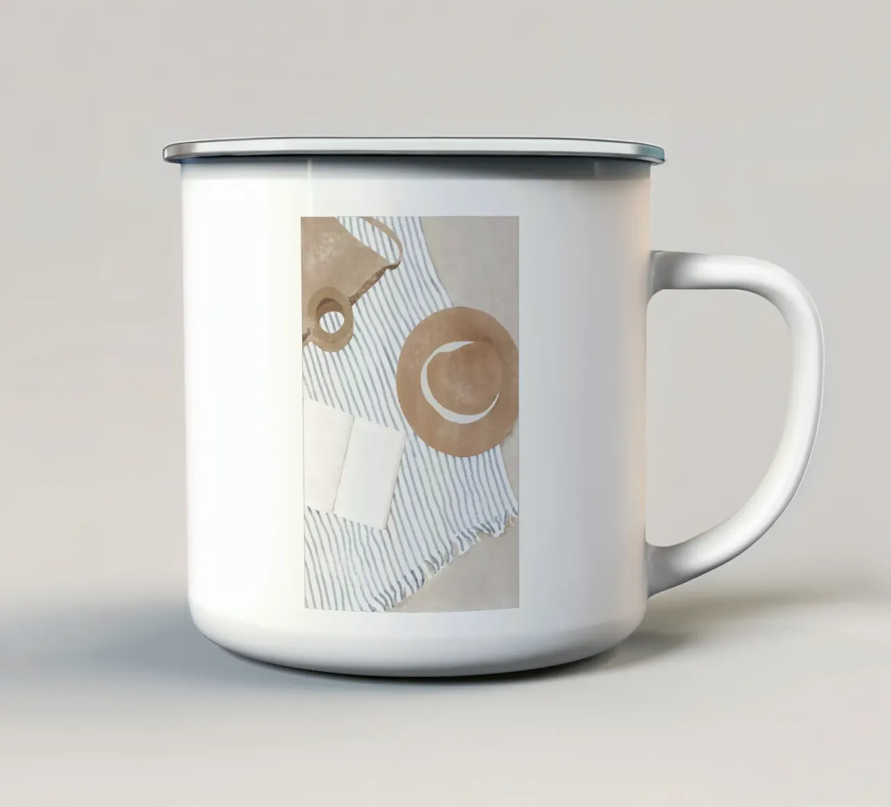 Pomeriggio in spiaggia tazza in smalto da LeaDArt