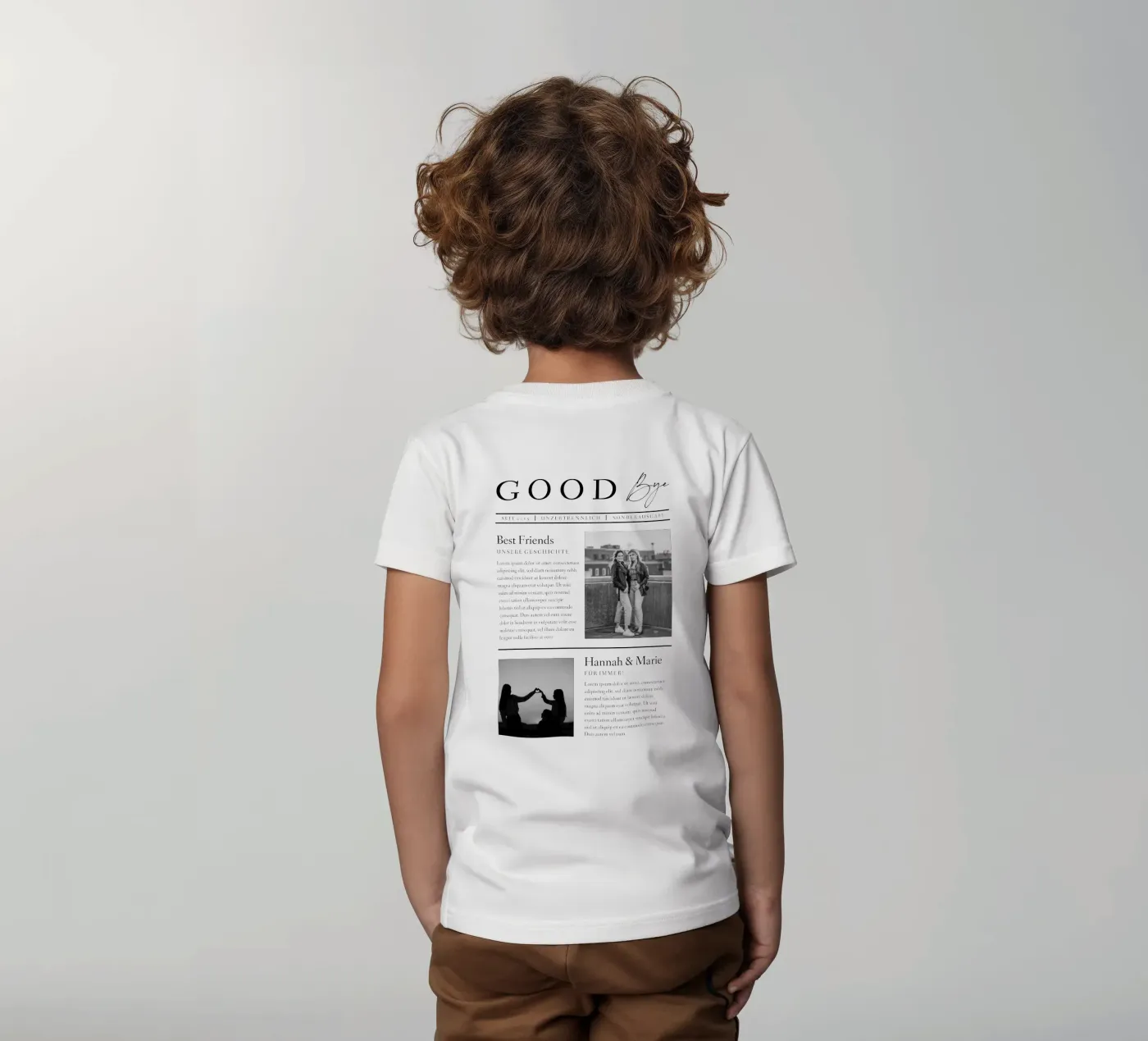Goodbye t-shirt bambini da Kartenliebe