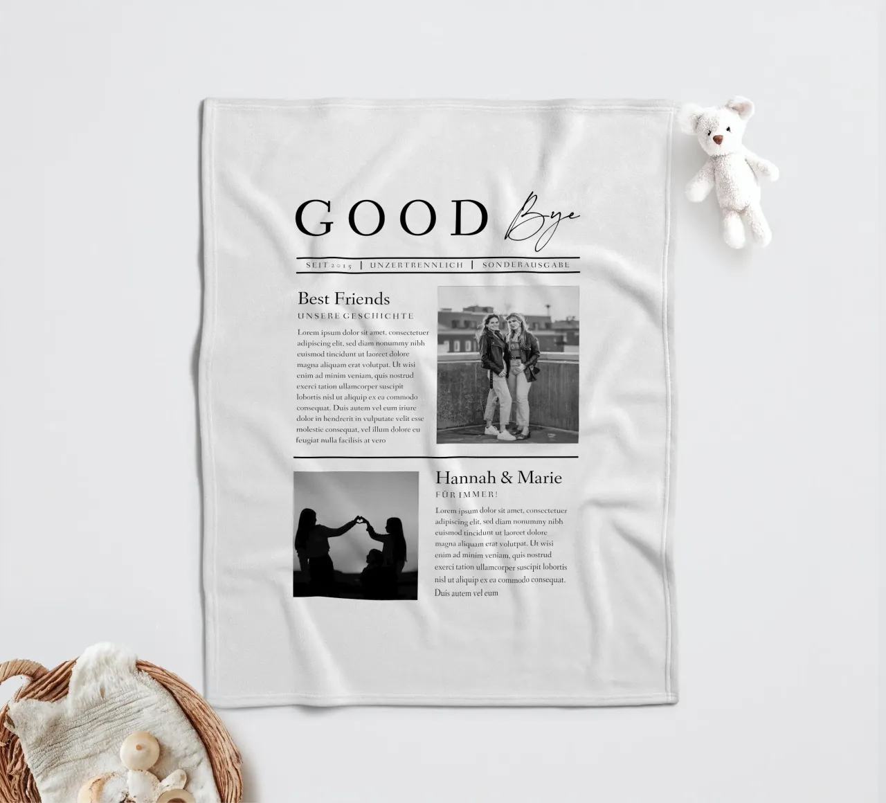 Goodbye Fleecedecke von Kartenliebe