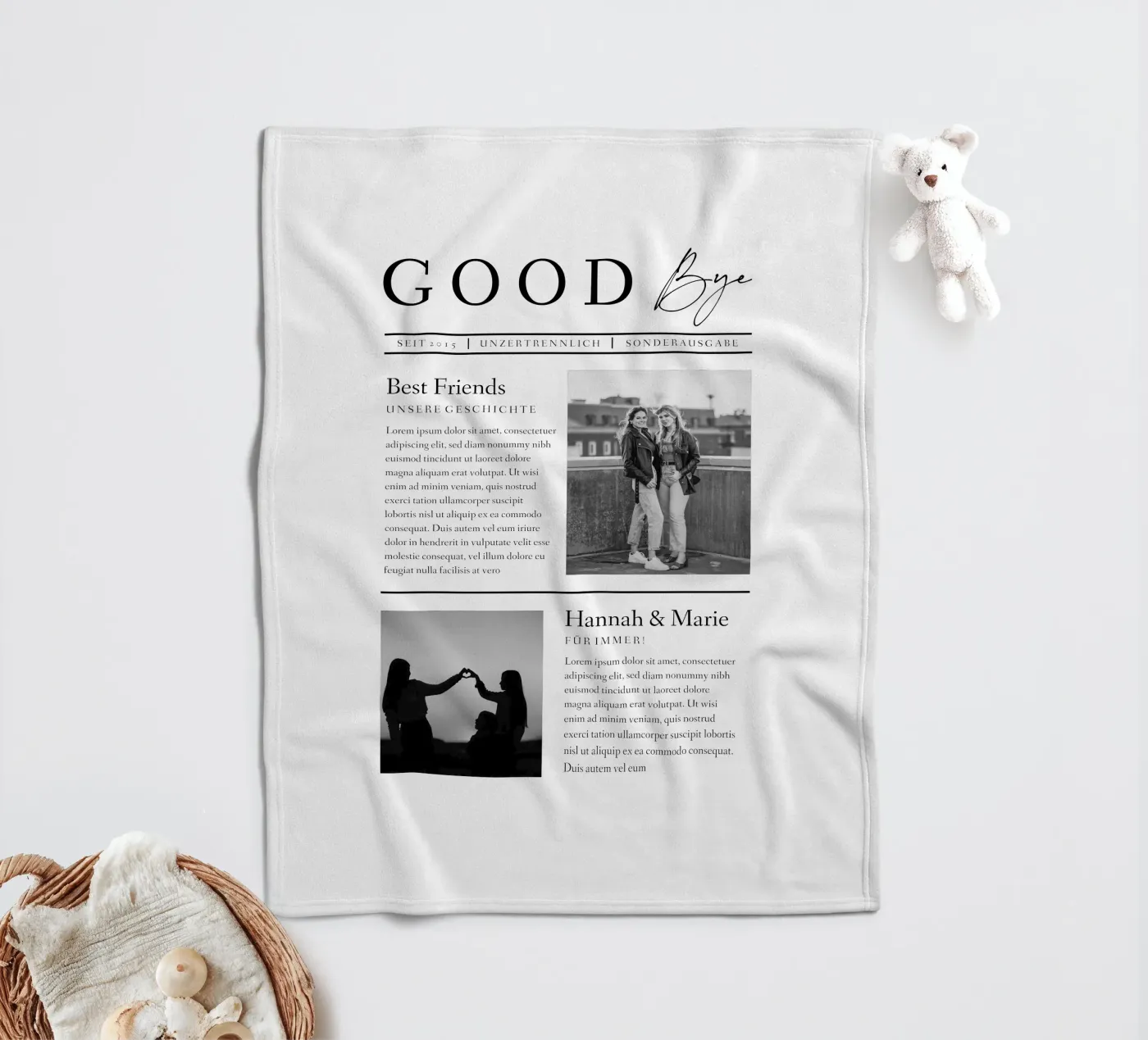 Goodbye fleecedeken van Kartenliebe