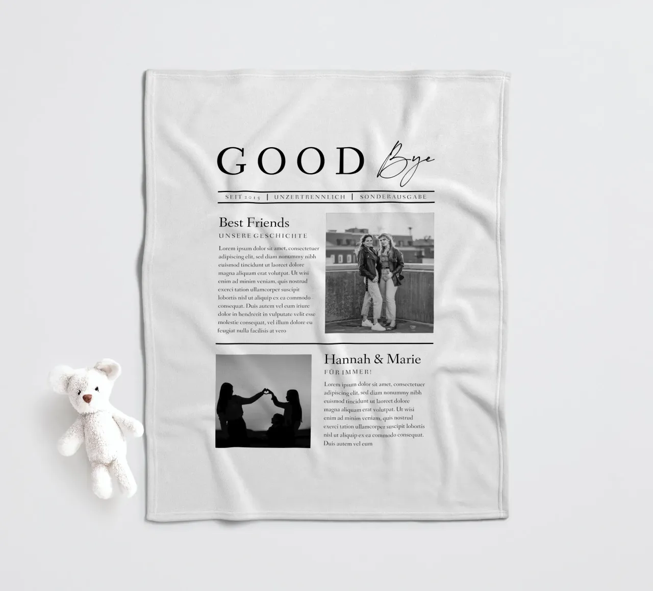Goodbye Fleecedecke von Kartenliebe