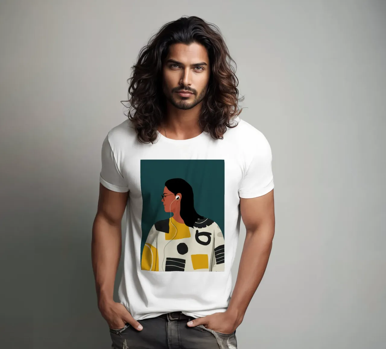 Musa astratta moderna t-shirt da Hollow Years