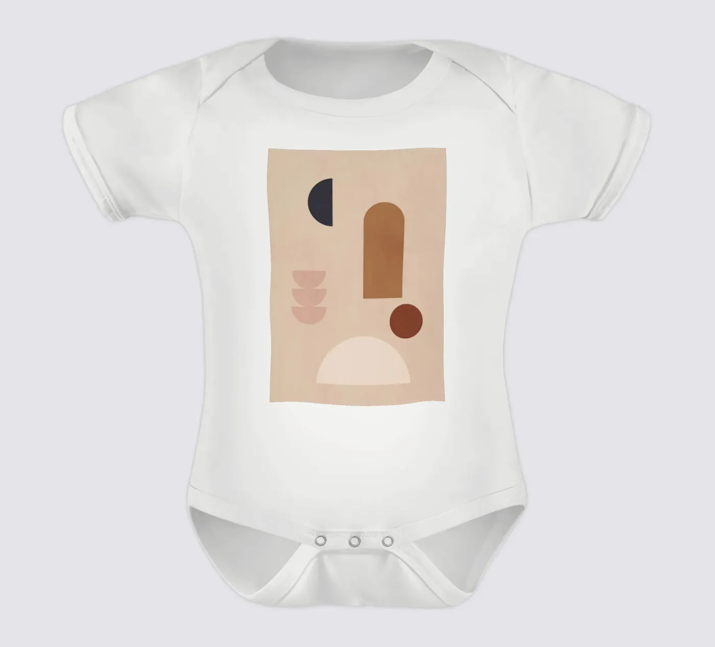 Shape Study short-sleeve baby romper by LeaDArt