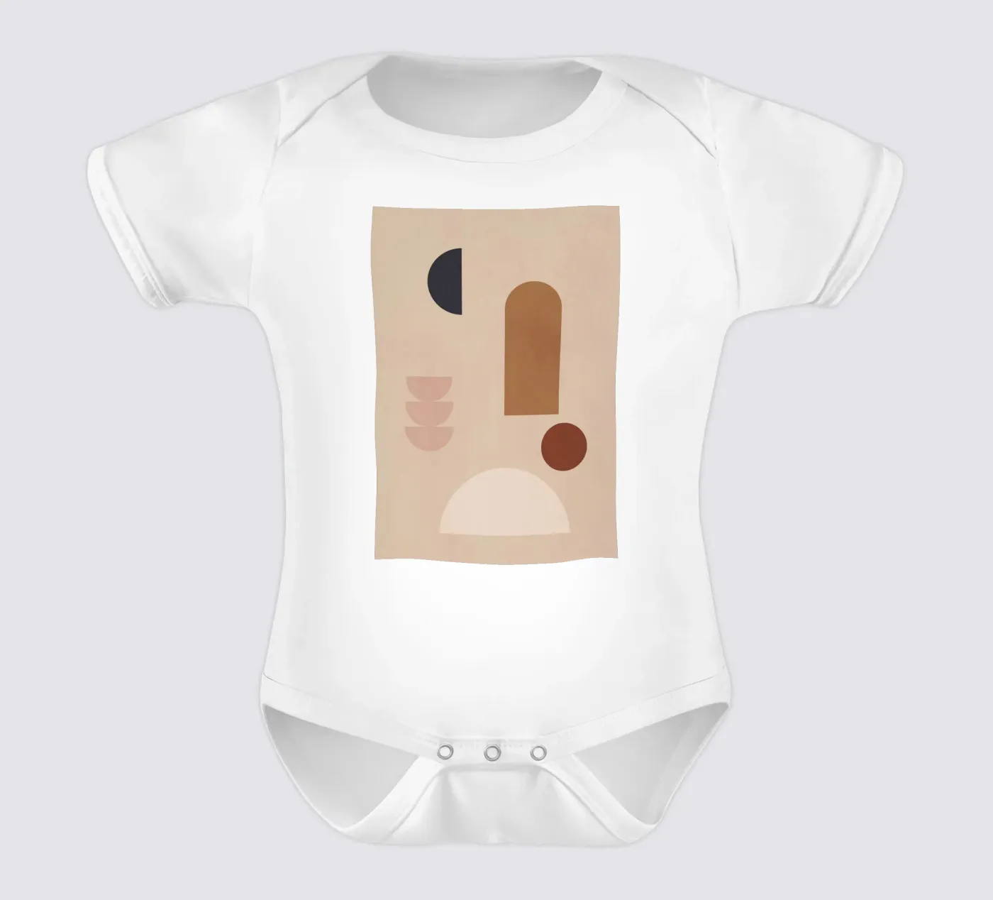 Shape Study short-sleeve baby romper by LeaDArt