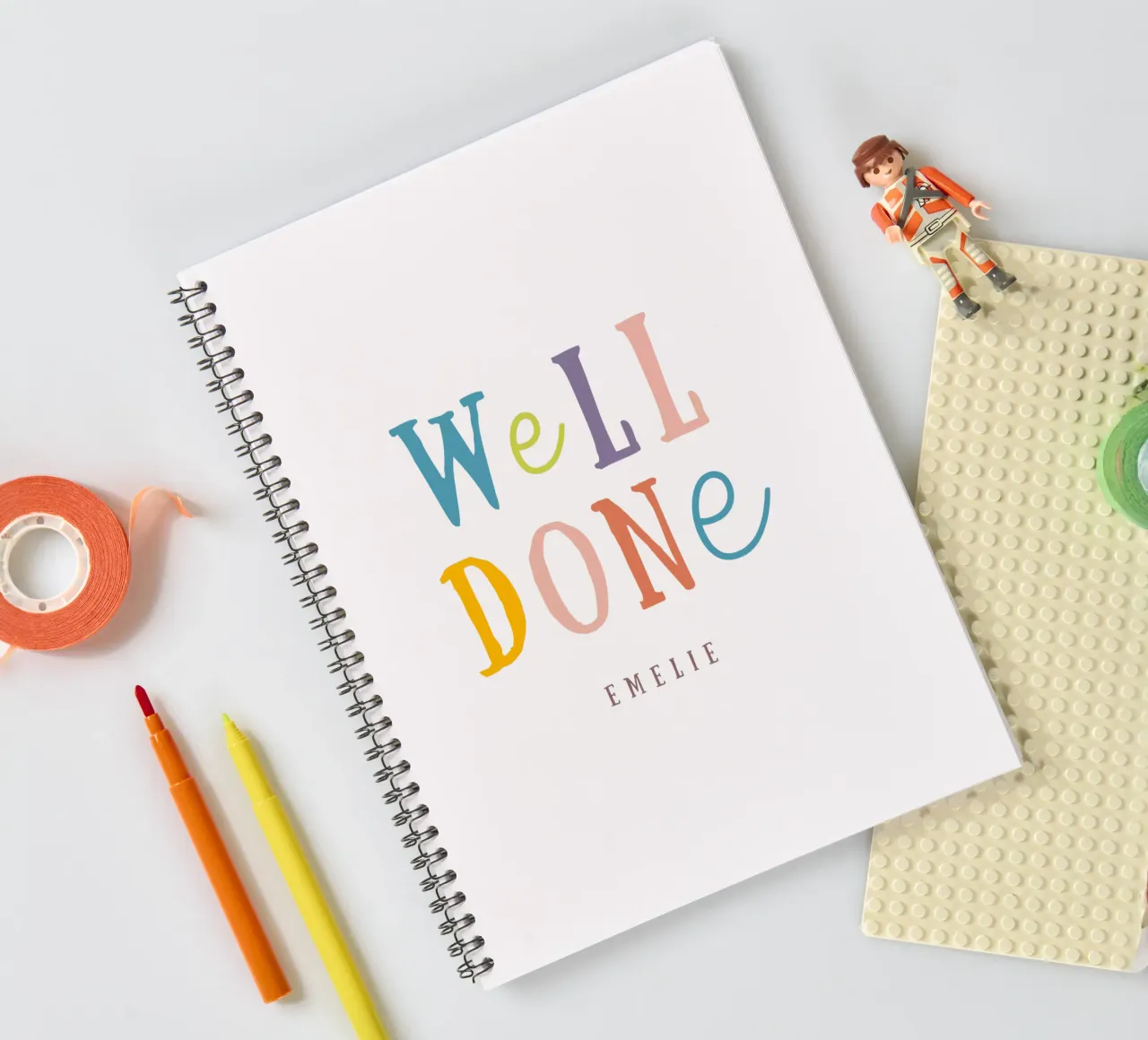 Well done spiral notebook by Kartenliebe