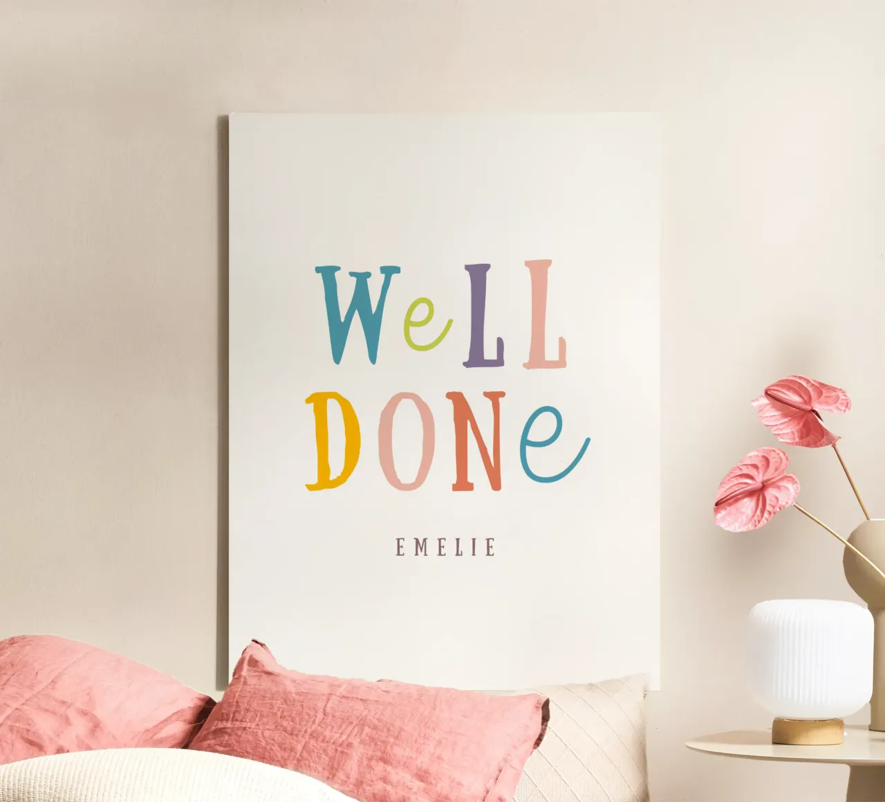 Well done tela con Cornice a cassetta da Kartenliebe