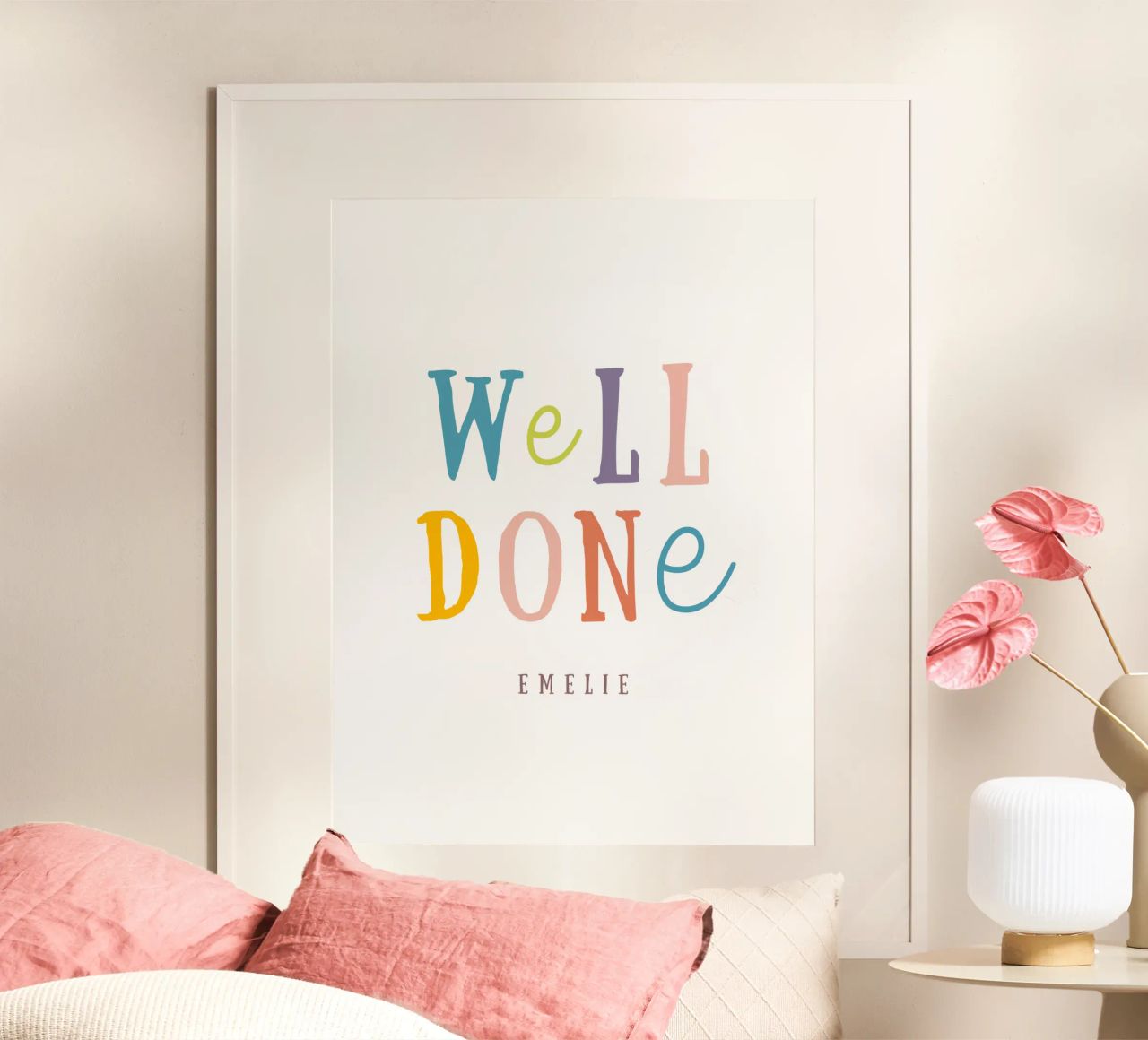 Well done poster avec cadre en plastique de Kartenliebe