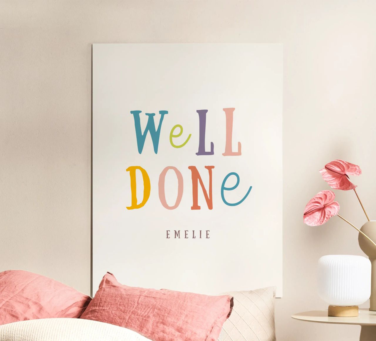 Well done poster avec cadre en plastique de Kartenliebe
