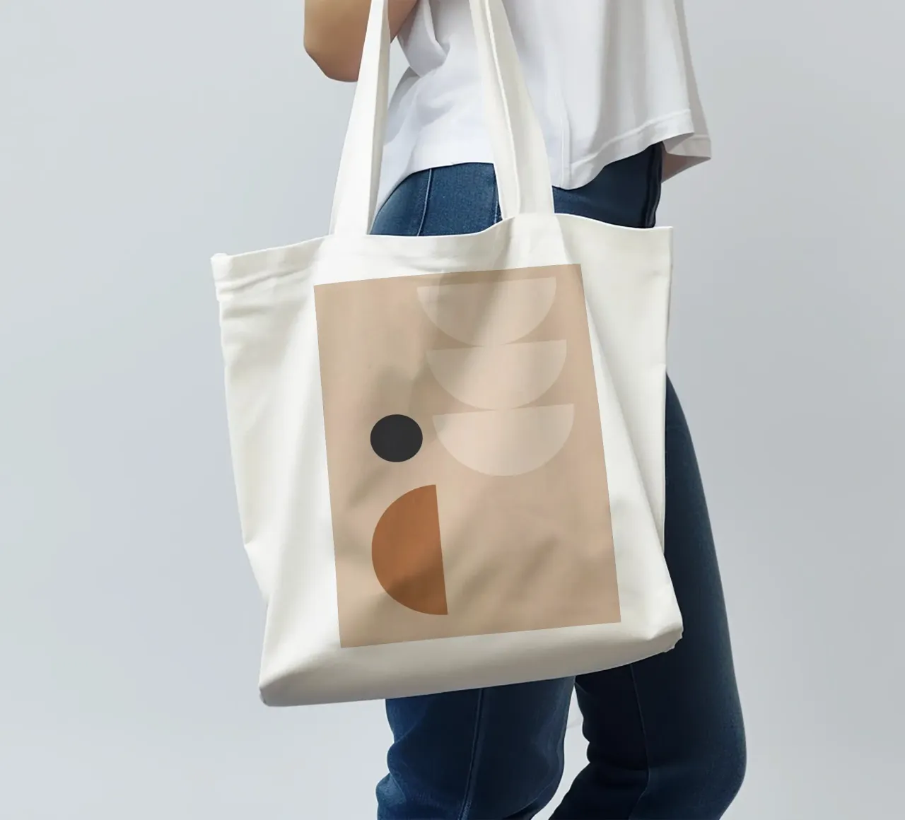 Neutral Harmony tote bag by LeaDArt