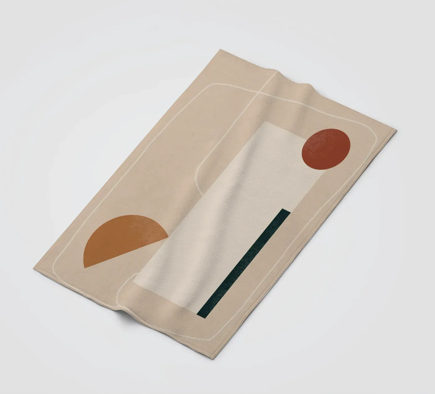 Shape Dialogue fleece blanket by LeaDArt