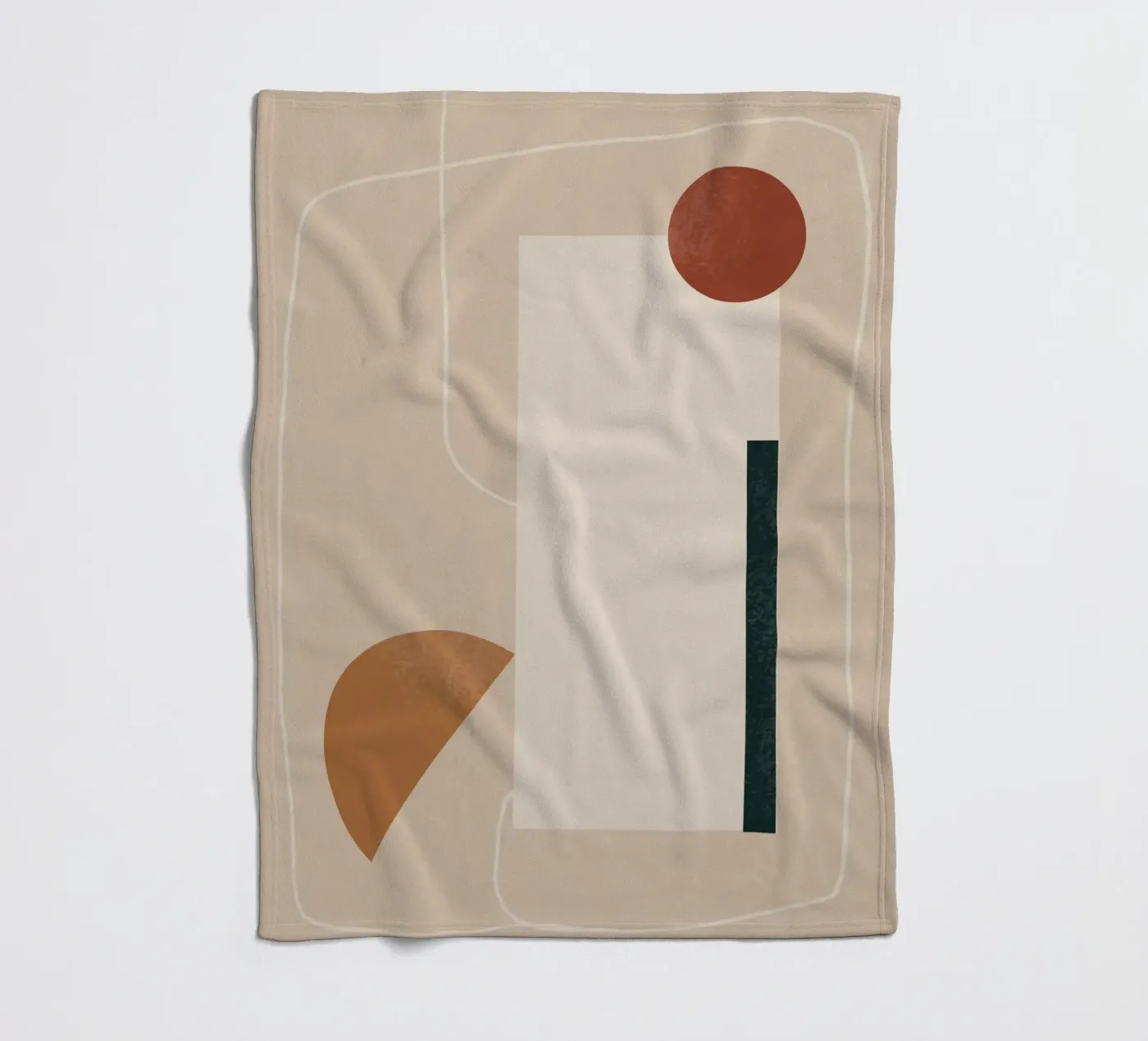 Shape Dialogue fleece blanket by LeaDArt