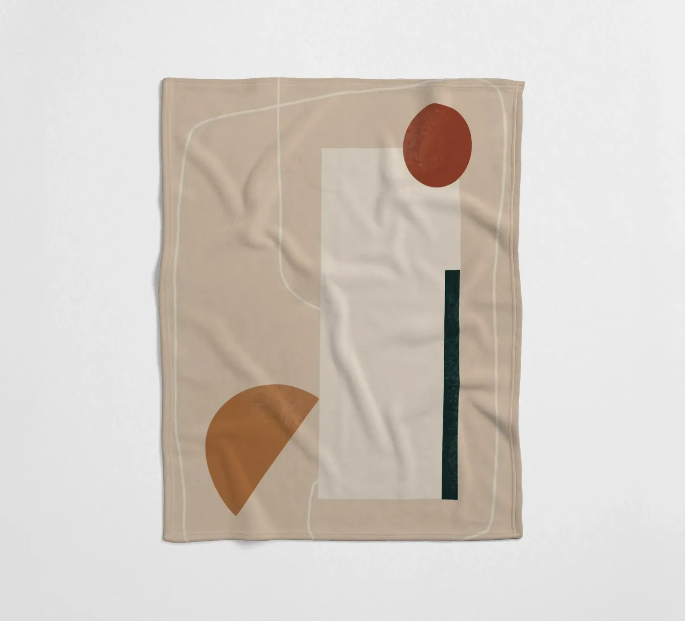 Shape Dialogue fleece blanket by LeaDArt