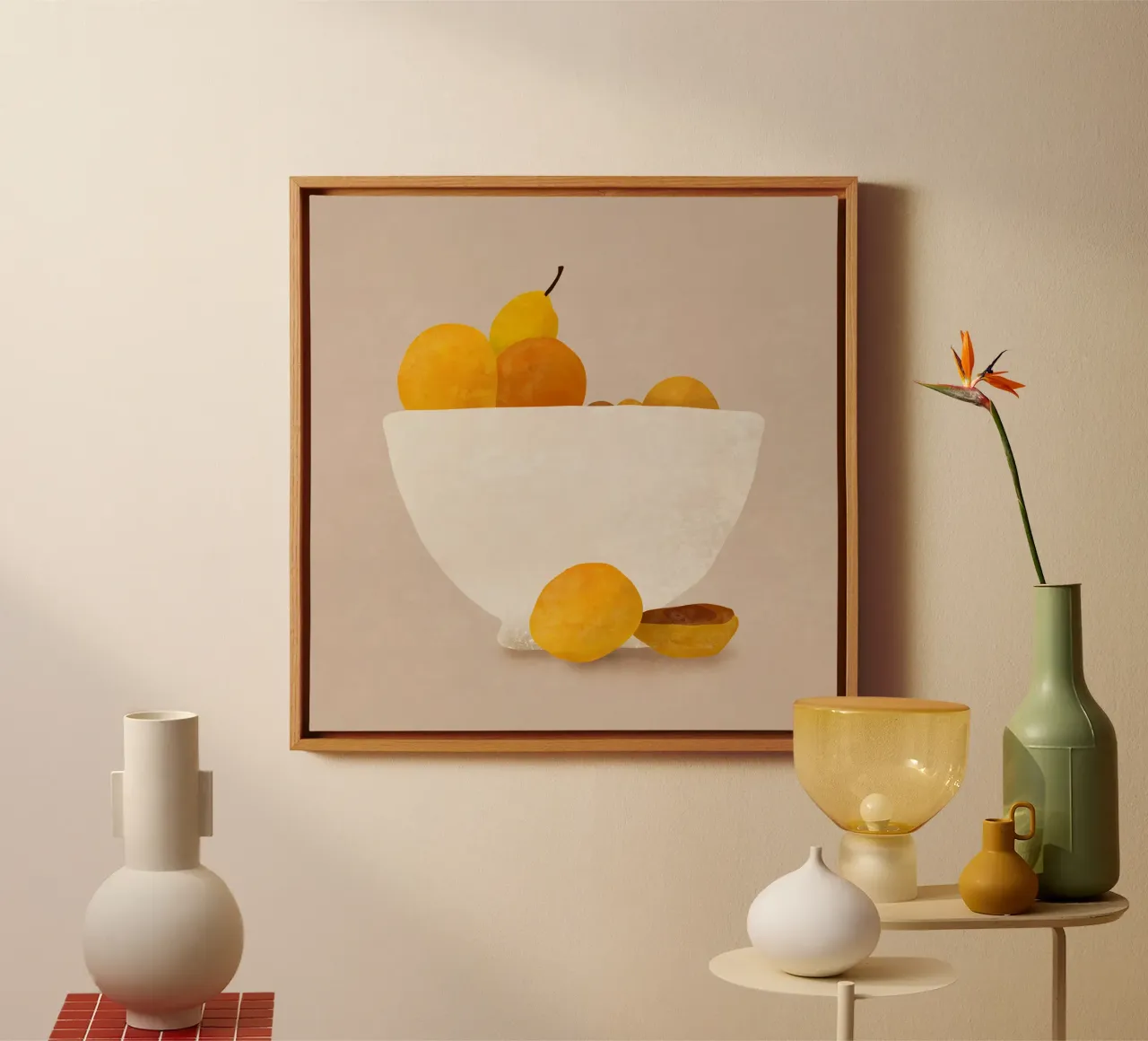 Frutta minima tela con Cornice a cassetta da LeaDArt