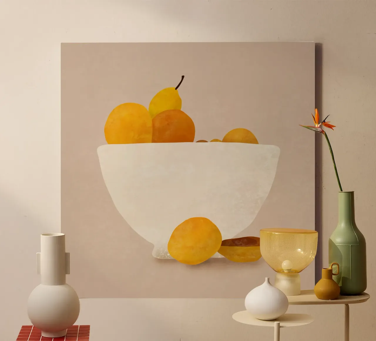 Frutta minima tela con Cornice a cassetta da LeaDArt