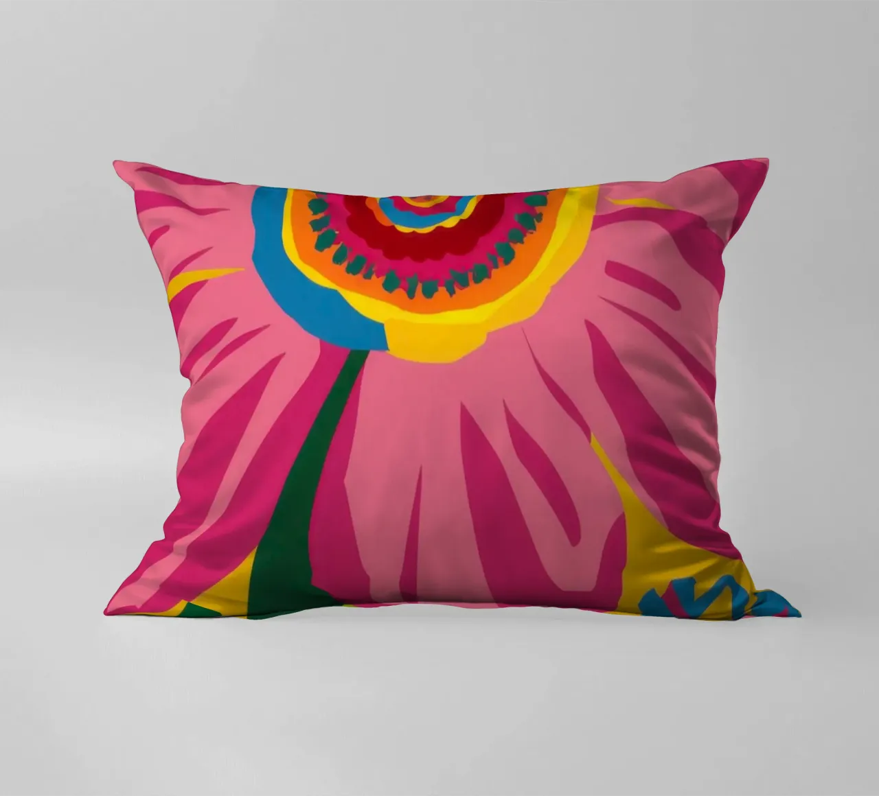 Anima di girasole fucsia cuscino da Arcane Lines