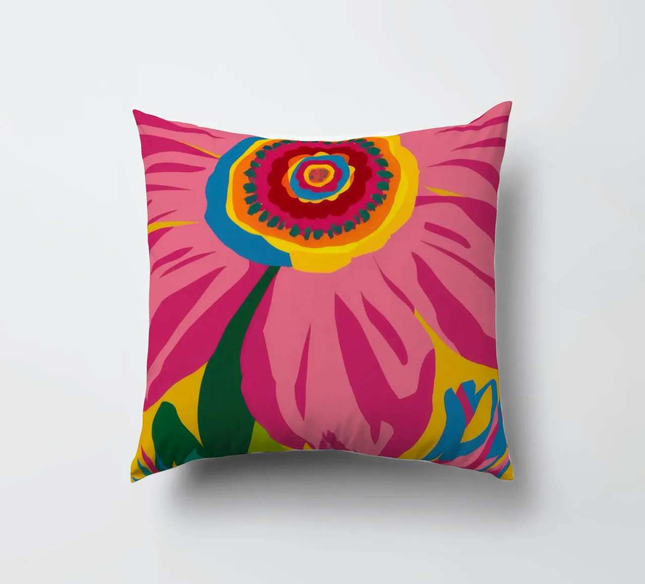 Anima di girasole fucsia cuscino da Arcane Lines