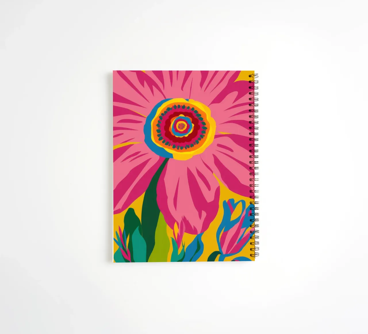 Fuchsia Sunflower Soul spiral notebook by Arcane Lines