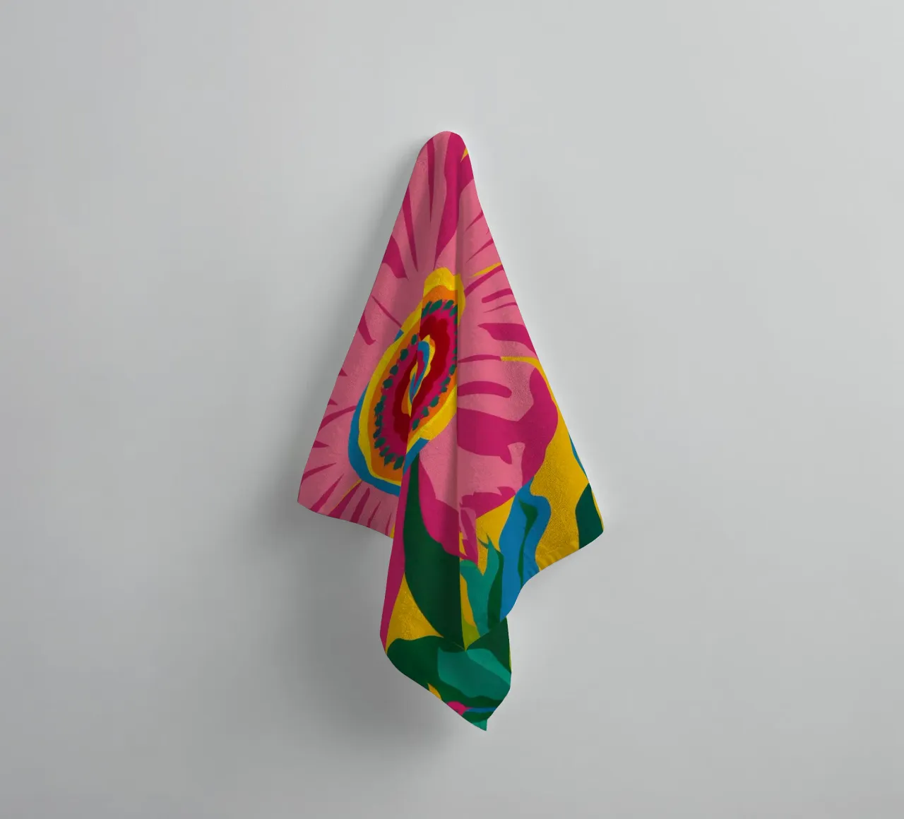 Fuchsia Sunflower Soul towel by Arcane Lines