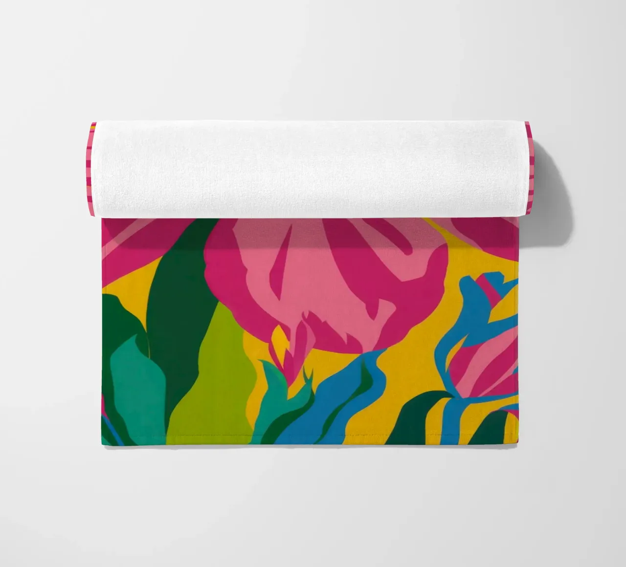 Fuchsia Sunflower Soul beach towel by Arcane Lines