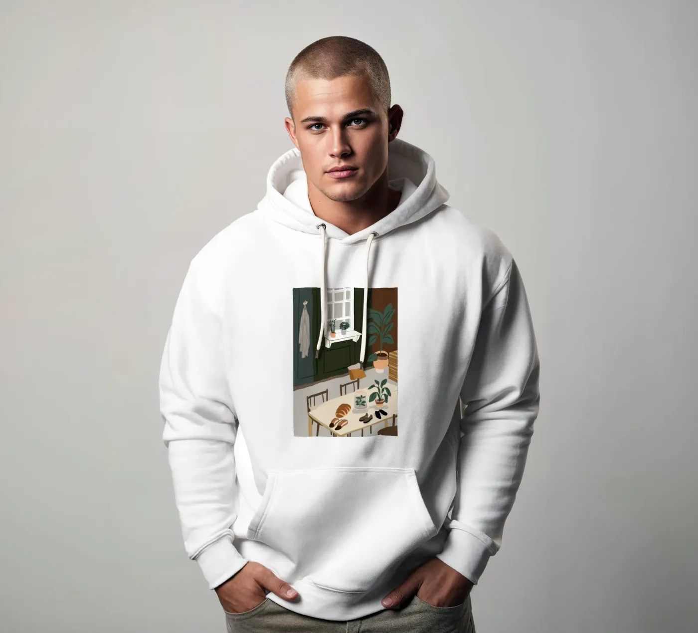 Ombre del tavolo da pranzo felpa con cappuccio da Lune Dreams