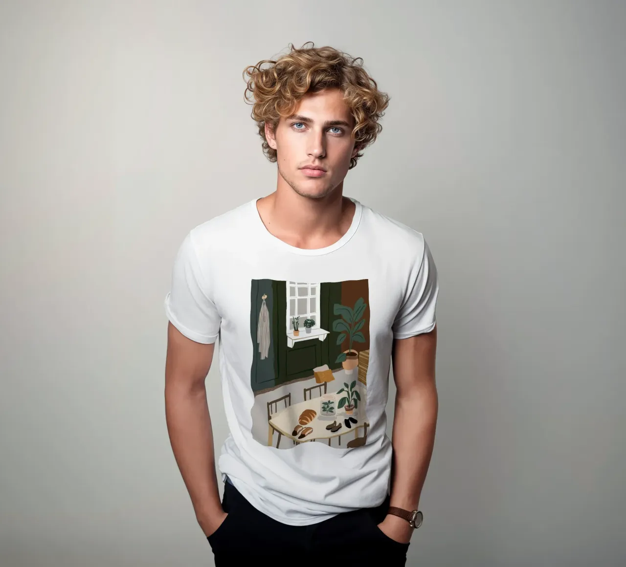 Eettafel Schaduwen t-shirt van Lune Dreams