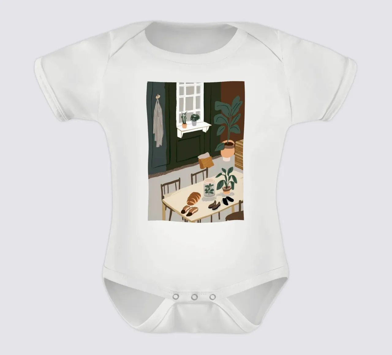 Eettafel Schaduwen babyrompertje korte mouwen van Lune Dreams