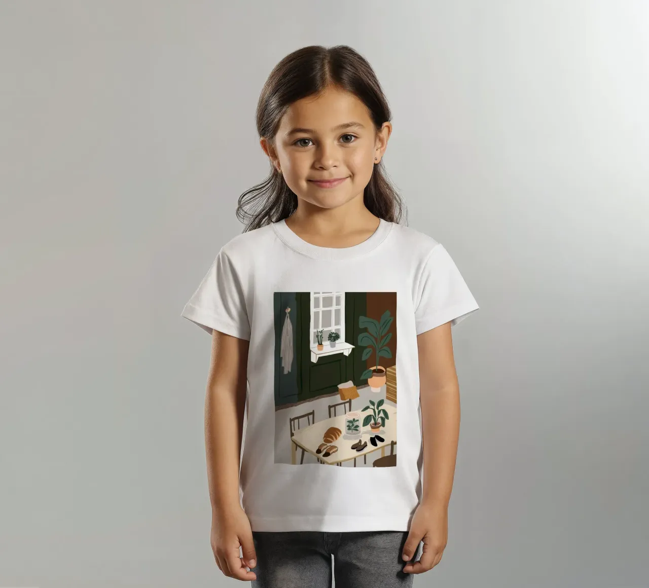 Dining Table Shadows Kinder T-Shirt von Lune Dreams