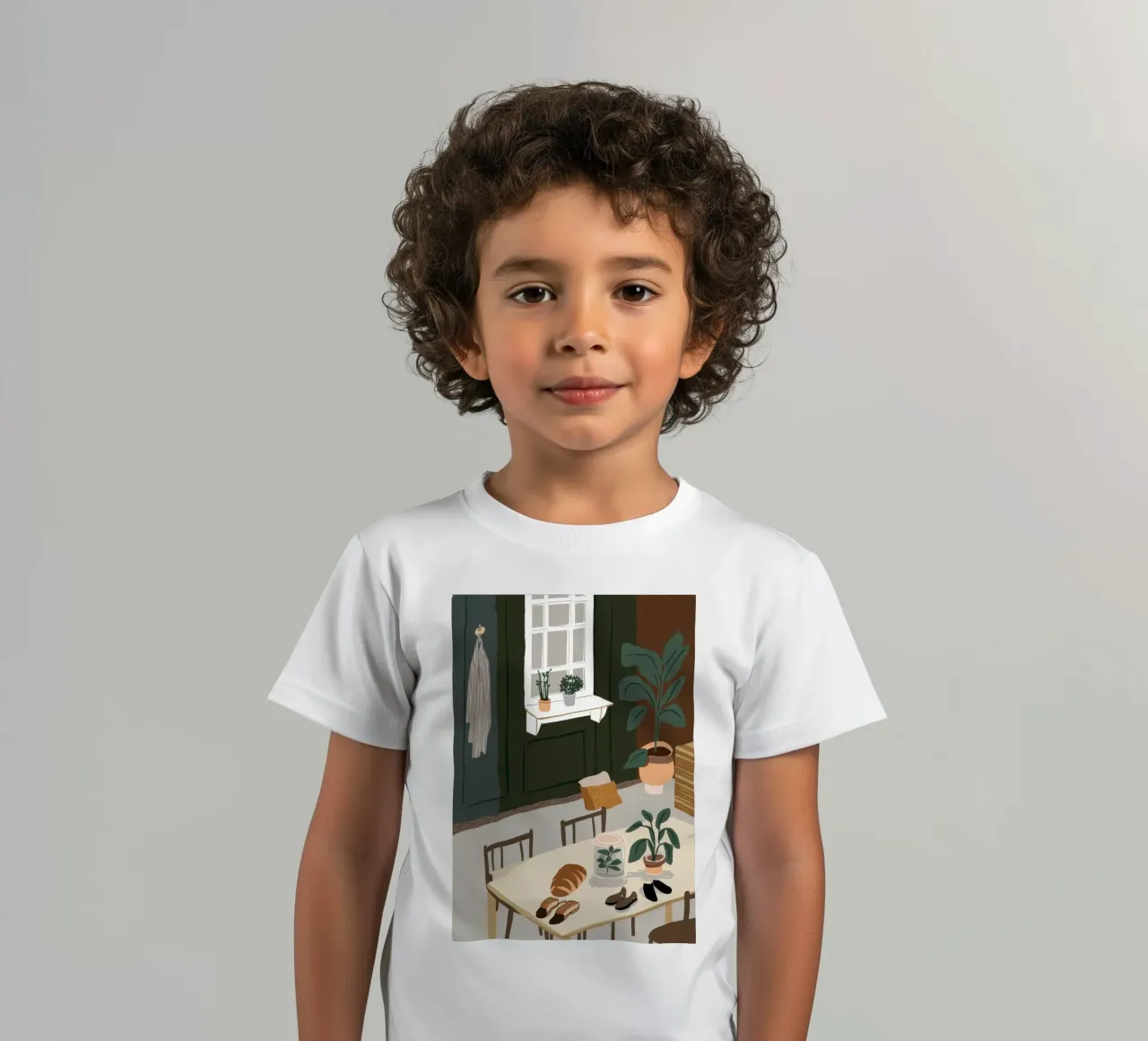 Dining Table Shadows Kinder T-Shirt von Lune Dreams