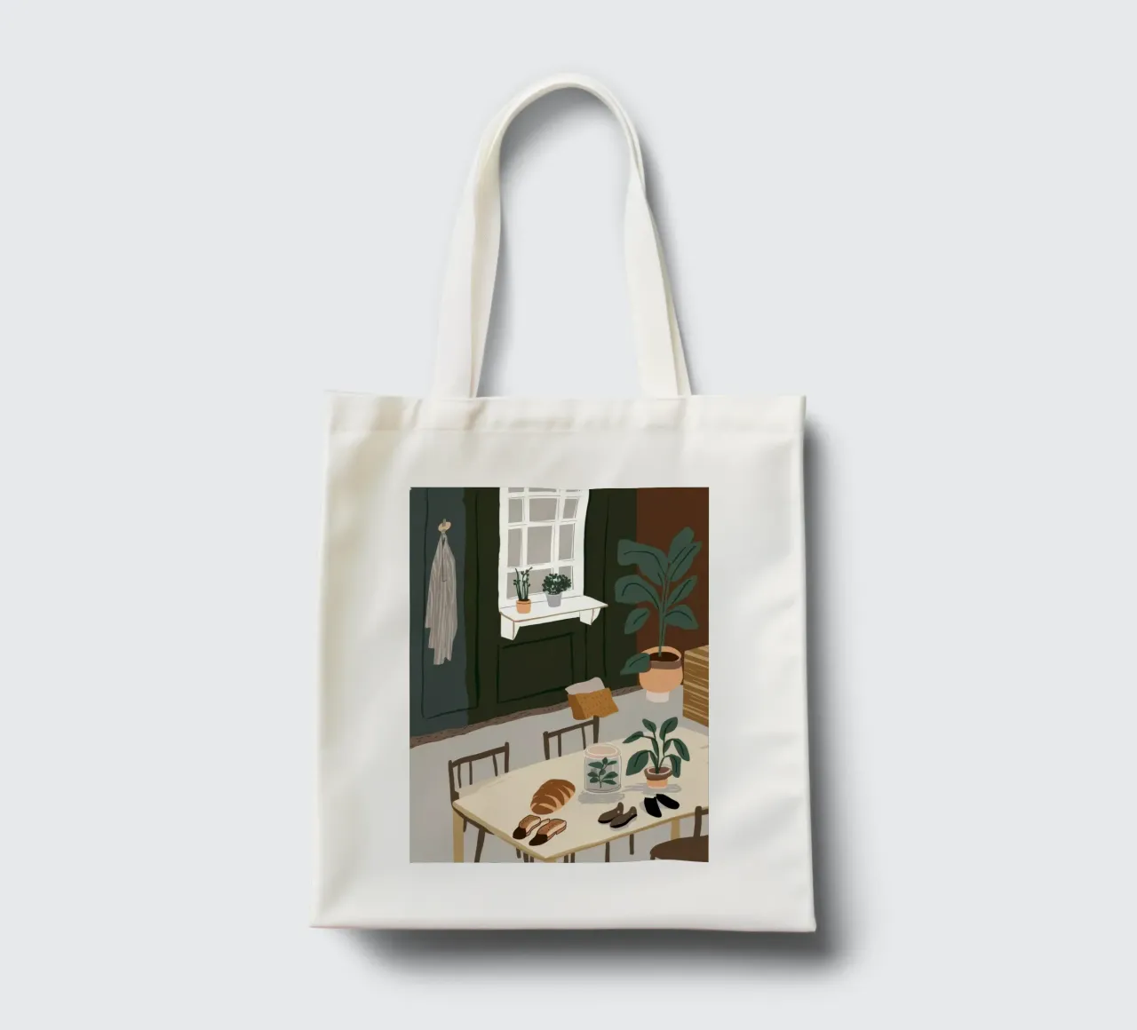 Dining Table Shadows tote bag by Lune Dreams
