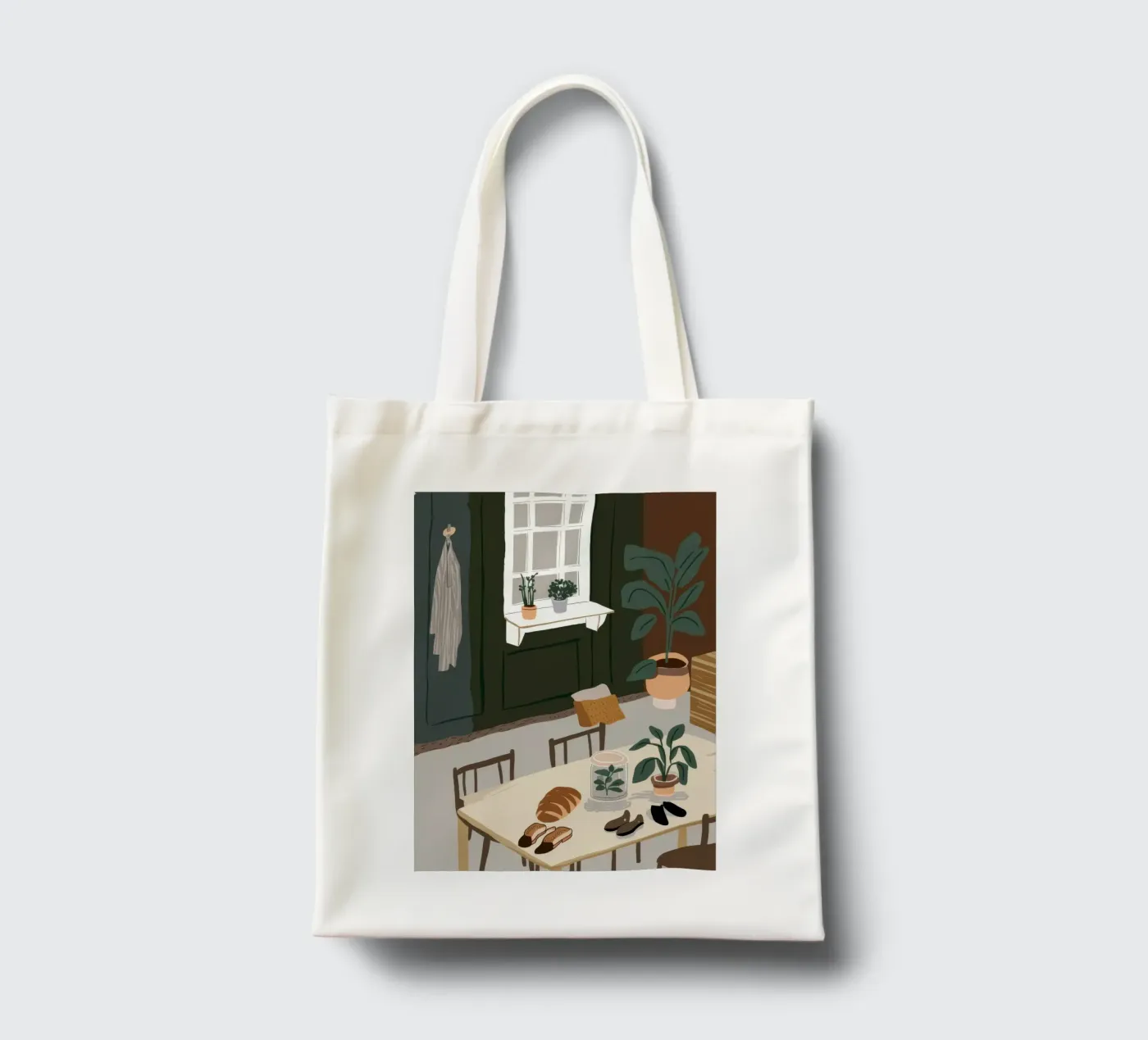 Dining Table Shadows tote bag by Lune Dreams