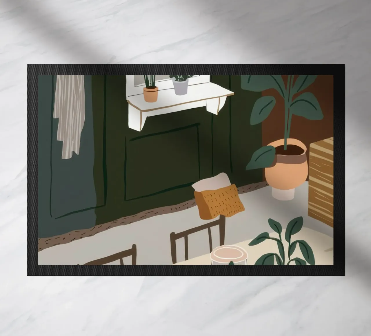 Eettafel Schaduwen deurmat van Lune Dreams