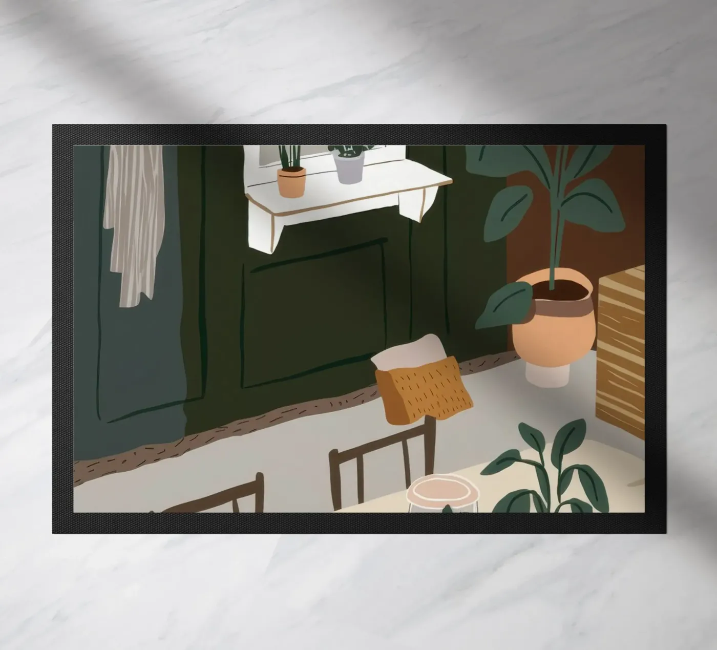 Esstisch-Schatten Fußmatte von Lune Dreams