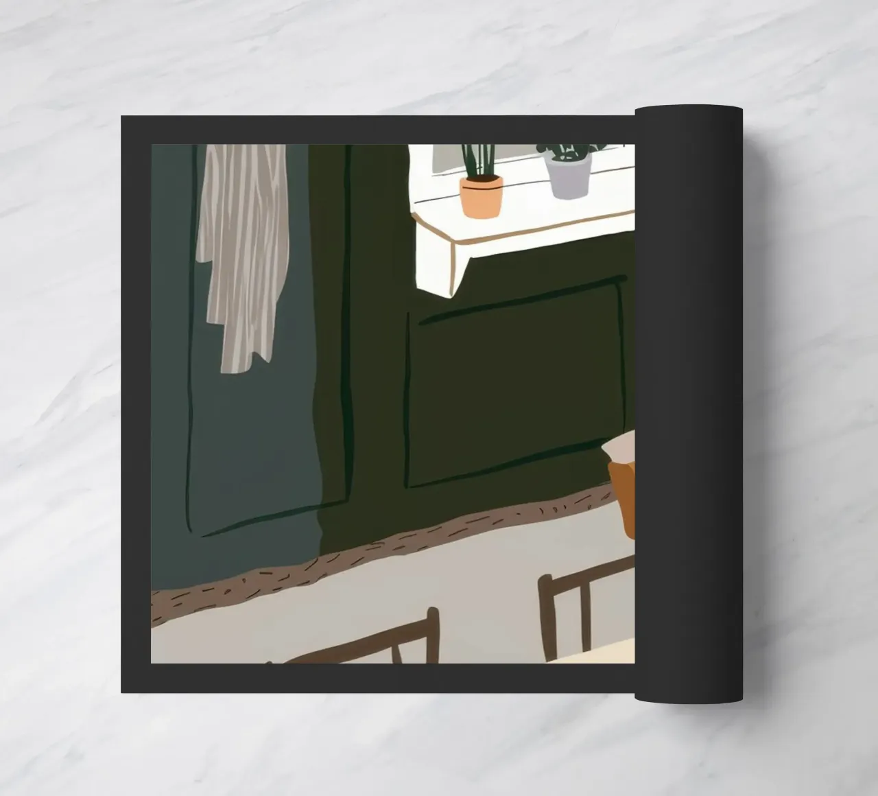 Eettafel Schaduwen deurmat van Lune Dreams