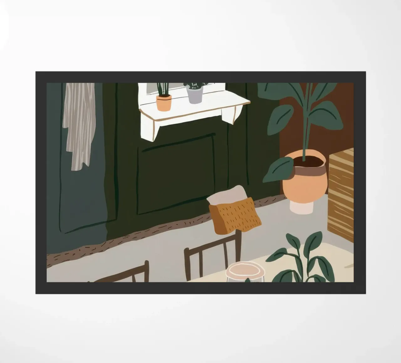 Eettafel Schaduwen deurmat van Lune Dreams